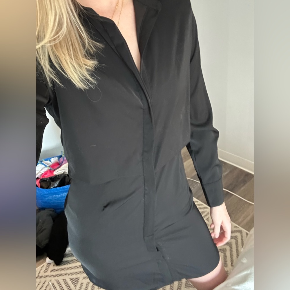 Black Button up dress